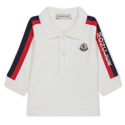 MONCLER Moncler LS Polo Shrt In34 Kids Long Sleeve Polos Cream 034 for sale