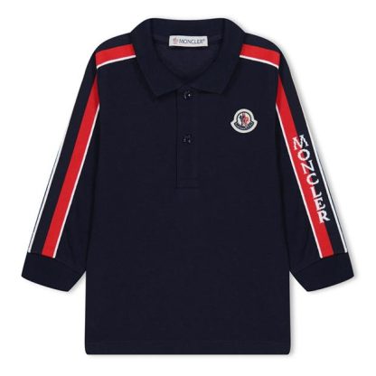 MONCLER Moncler LS Polo Shrt In34 Kids Long Sleeve Polos Navy 778 for sale