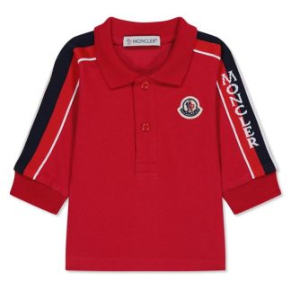 MONCLER Moncler LS Polo Shrt In34 Kids Long Sleeve Polos Red 455 for sale