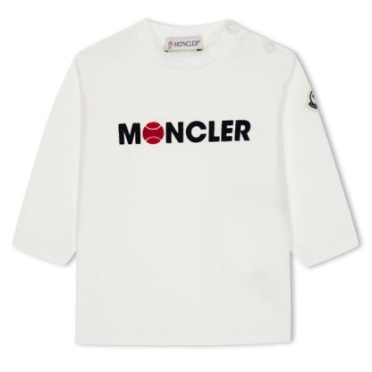 MONCLER Moncler LS Tshirt In42 Kids White 034  for sale