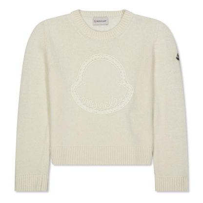 MONCLER Moncler Lgo Knit Jn44 Kids Cream 034  for sale