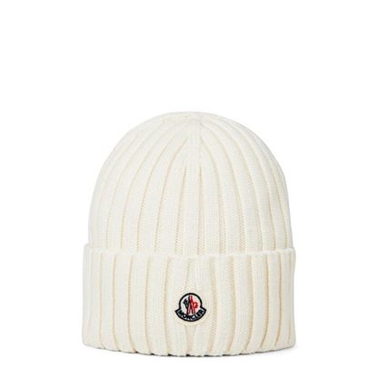 MONCLER Moncler Lgo Pom Pom Ld05 Women Beanies White 030 for sale