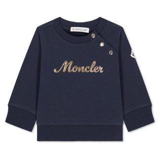 MONCLER Moncler Lgo Sweat In44 Kids Crew Sweaters Navy 778 for sale