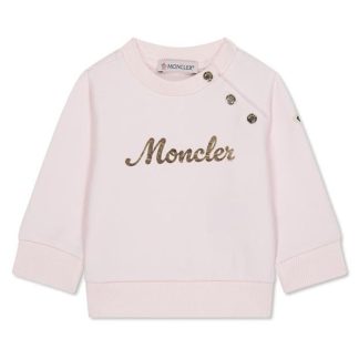 MONCLER Moncler Lgo Sweat In44 Kids Crew Sweaters Pink 503 for sale