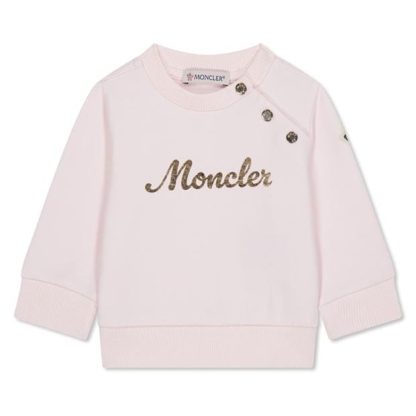 MONCLER Moncler Lgo Sweat In44 Kids Crew Sweaters Pink 503 for sale