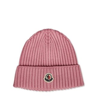 MONCLER Moncler Logo Hat Jn34 Unisex Beanies Pale Pink PPI for sale