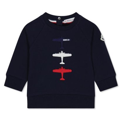 MONCLER Moncler Logo Sweat In34 Kids Blue 778  for sale