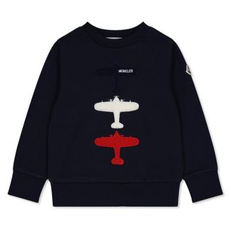 MONCLER Moncler Logo Sweat Jn34 Kids Blue 778  for sale