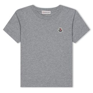 MONCLER Moncler Logo T Jn42 Kids Regular Fit T-Shirts Grey 980 for sale