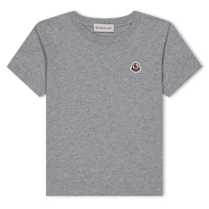 MONCLER Moncler Logo T Jn42 Kids Regular Fit T-Shirts Grey 980 for sale