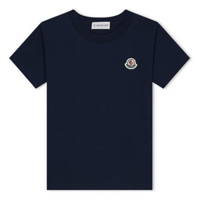 MONCLER Moncler Logo T Jn42 Kids Regular Fit T-Shirts Navy 742 for sale