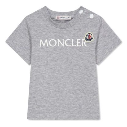 MONCLER Moncler Logo Tee In44 Kids Regular Fit T-Shirts Grey 980 for sale