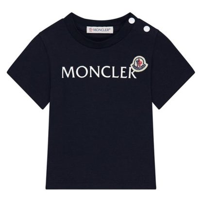 MONCLER Moncler Logo Tee In44 Kids Regular Fit T-Shirts Navy 778 for sale