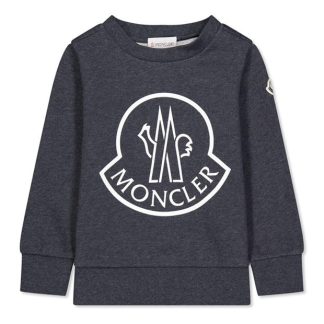 MONCLER Moncler Lrg Lgo Swt Jn44 Kids Crew Sweaters Black 990 for sale