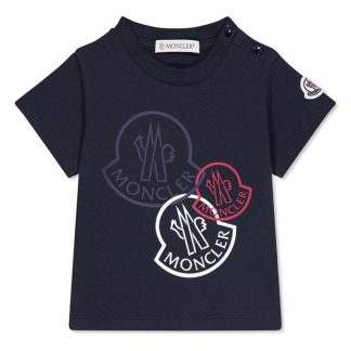 MONCLER Moncler Print Tshirt In44 Kids Navy 778  for sale