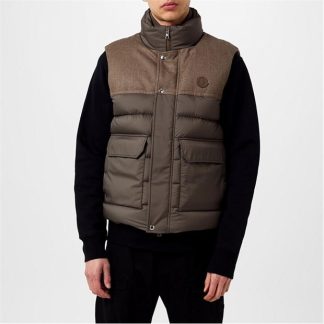 MONCLER Moncler Rance Gilet Sn34 Men Brown 827  for sale