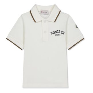 MONCLER Moncler SS Logo Polo Jn44 Kids Short Sleeve Polos White 034 for sale