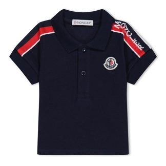 MONCLER Moncler SS Polo In34 Kids Short Sleeve Polos Blue 778 for sale