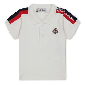 MONCLER Moncler SS Polo In34 Kids Short Sleeve Polos White 034 for sale