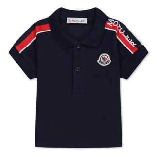 MONCLER Moncler SS Polo Jn34 Kids Short Sleeve Polos Blue 778 for sale