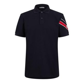 MONCLER Moncler SS Polo Sn44 Men Short Sleeve Polos Blue 77X for sale