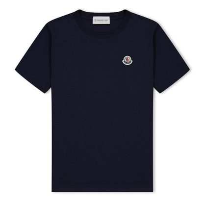 MONCLER Moncler SS T-Shirt Jn34 Kids Regular Fit T-Shirts Navy 742 for sale