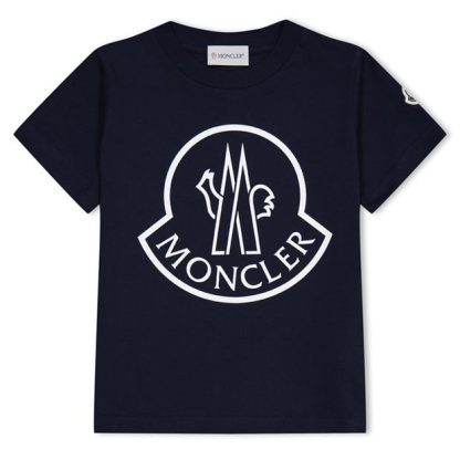 MONCLER Moncler SS T-Shirt Jn34 Kids Regular Fit T-Shirts Navy 778 for sale