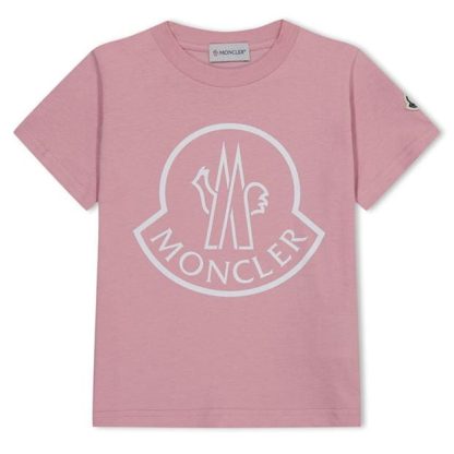 MONCLER Moncler SS T-Shirt Jn34 Kids Regular Fit T-Shirts Pale Pink PPI for sale