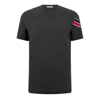 MONCLER Moncler SS T-Shirt Sn44 Men Regular Fit T-Shirts Dark Grey 989 for sale