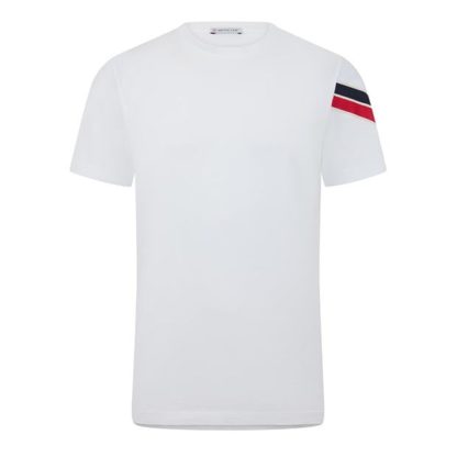 MONCLER Moncler SS T-Shirt Sn44 Men Regular Fit T-Shirts White 032 for sale