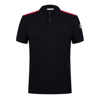 MONCLER Moncler ShoulderLogo Sn43 Men Short Sleeve Polos Navy 77X for sale