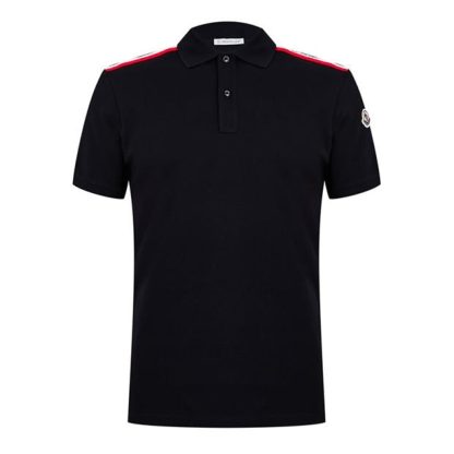 MONCLER Moncler ShoulderLogo Sn43 Men Short Sleeve Polos Navy 77X for sale