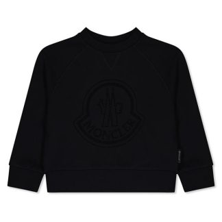 MONCLER Moncler Tonal Bdg Sw Jn34 Kids Black 999  for sale