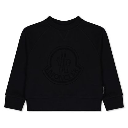 MONCLER Moncler Tonal Bdg Sw Jn34 Kids Black 999  for sale