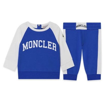 MONCLER Moncler Varsity TkSu In34 Kids Fleece Tracksuits Navy F70 for sale