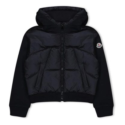 MONCLER Moncler Zip Cardi Jn34 Kids Black 999  for sale