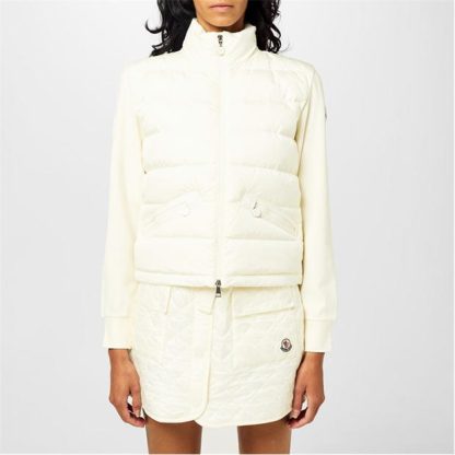 MONCLER Moncler Zip Cardi Ld44 Women Cardigans White 034 for sale