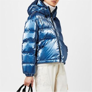 MONCLER Moselt Short Down Jacket Women Blue 71D  for sale