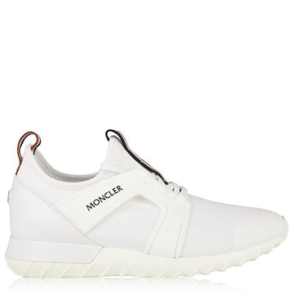 MONCLER Neoprene Emilien Low Top Trainers Women Runners White 001 for sale