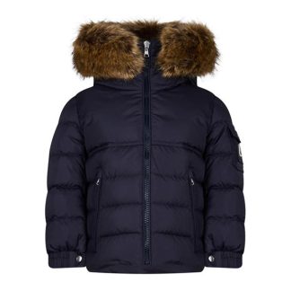 MONCLER New Byron Hooded Down Jacket Juniors Kids Puffer Jackets - Heavyweight Navy 742 for sale