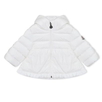 MONCLER Odile Down Jacket Infant Girls Kids Puffer Jackets - Heavyweight White 032 for sale