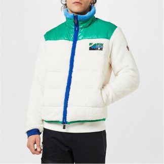 MONCLER Padded Fleece Zip Jacket Men Blue P08  for sale