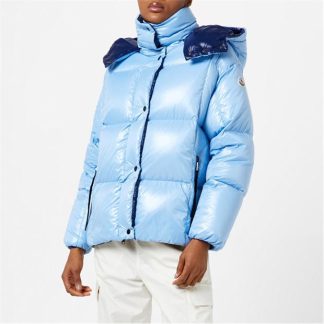 MONCLER Parana Hooded Puffer Jacket Women Blue 713  for sale