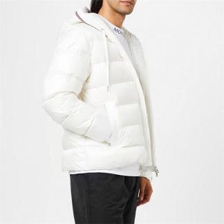 MONCLER Pavin Short Down Jacket Men Wht/Blk 032  for sale