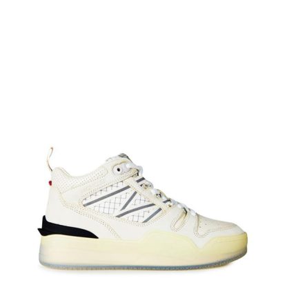 MONCLER Pivot Leather High Top Sneakers Women High Tops White 034 for sale