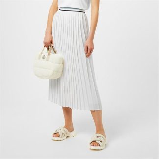 MONCLER Pleated Midi Skirt Women White 034  for sale