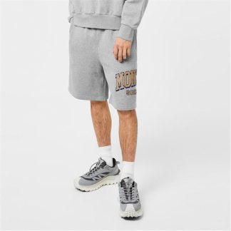 MONCLER Printed Logo Shorts Men Grey 984  for sale