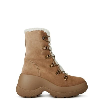 MONCLER Resile Trek Boots Women Beige 23R  for sale