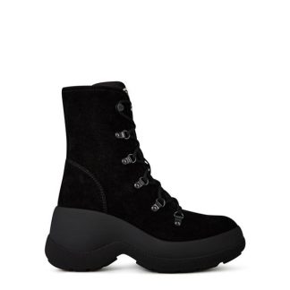 MONCLER Resile Trek Lace-Up Boots Women Black 999  for sale