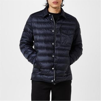 MONCLER Tenibres Down Shirt Jacket Men Puffer Jackets - Lightweight Navy 776 for sale